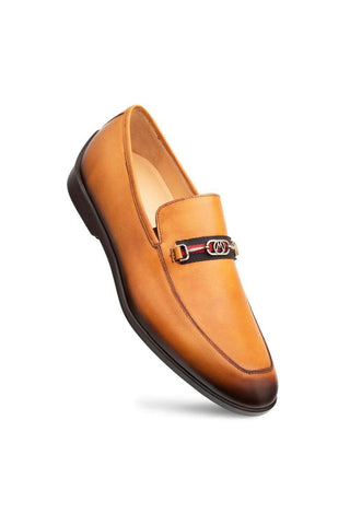 Mezlan R20722 Cognac Leather Slip On Loafers (MZ3607)-AmbrogioShoes