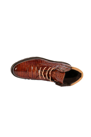 Mezlan RX4855F Crocodile / Suede Rugged Boots (MZ3552)-AmbrogioShoes