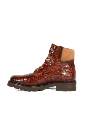 Mezlan RX4855F Crocodile / Suede Rugged Boots (MZ3552)-AmbrogioShoes