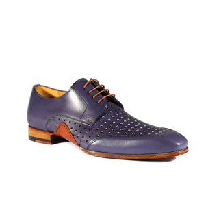 Mezlan S20273 Men's Shoes Perforated Calf-Skin Leather Opanka Derby (MZ3472)-AmbrogioShoes