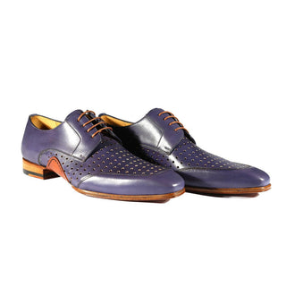Mezlan S20273 Men's Shoes Perforated Calf-Skin Leather Opanka Derby (MZ3472)-AmbrogioShoes