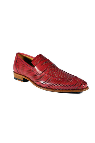 Mezlan S20296 Perforated Leather Classic Penny Loafers (MZ3482)