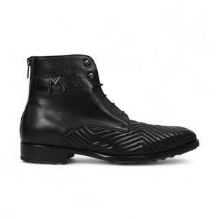 Mezlan S20516 Quilted / Calf-Skin Leather Lace up Boots (MZ3554)-AmbrogioShoes