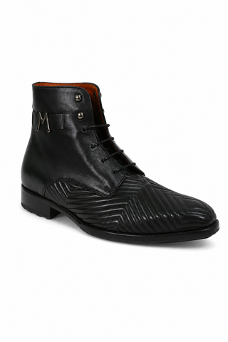 Mezlan S20516 Quilted / Leather Lace up Boots (MZ3554)-AmbrogioShoes