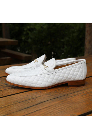 Mezlan S20618 Quilted Calf-Skin Leather Horsebit Slip-On Loafers (MZ3615)-AmbrogioShoes