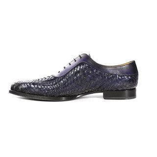 Mezlan S20702 Men's Shoes Woven Leather Dress/ Formal Laceup Oxfords (MZ3617)-AmbrogioShoes