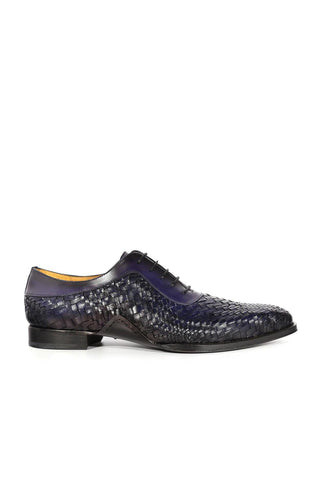 Mezlan S20702 Woven Leather Dress/ Formal Laceup Oxfords (MZ3617)-AmbrogioShoes