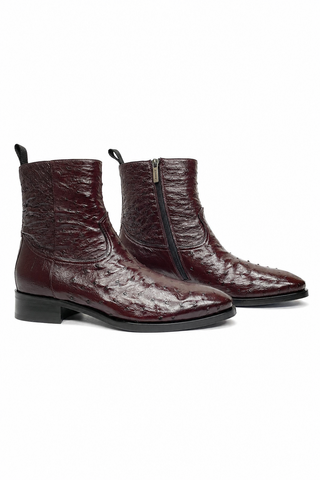 Mezlan SX4798-S Ostrich Straight-Heel Zipper Boots (MZ3436)-AmbrogioShoes