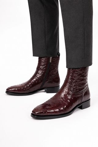 Mezlan SX4798-S Ostrich Straight-Heel Zipper Boots (MZ3436)-AmbrogioShoes