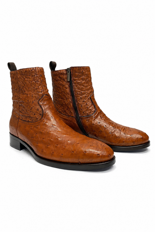 Mezlan SX4798-S Ostrich Straight-Heel Zipper Boots (MZ3436)-AmbrogioShoes
