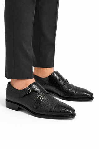 Mezlan SX4957-SP Ostrich / Lizard Double Monk-Strap-AmbrogioShoes