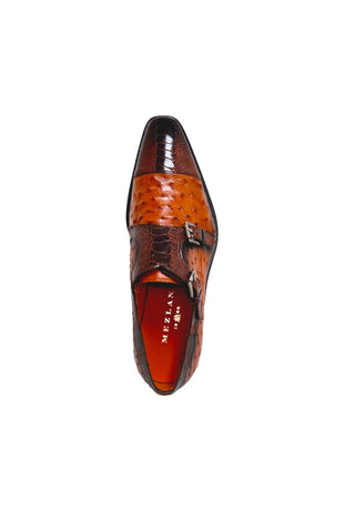 Mezlan SX4957-SP Ostrich / Lizard Double Monk-Strap-AmbrogioShoes