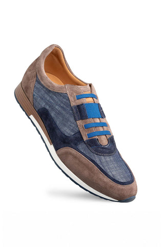 Mezlan Sanlucar Linen & Suede Sneaker