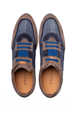 Mezlan Sanlucar Linen & Suede Sneaker