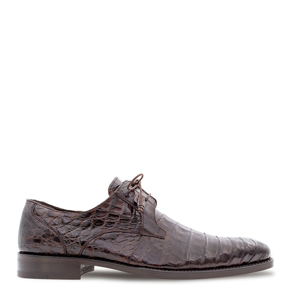Mezlan Shoes Anderson Dark Brown Crocodile Oxfords (MZ1003)-AmbrogioShoes