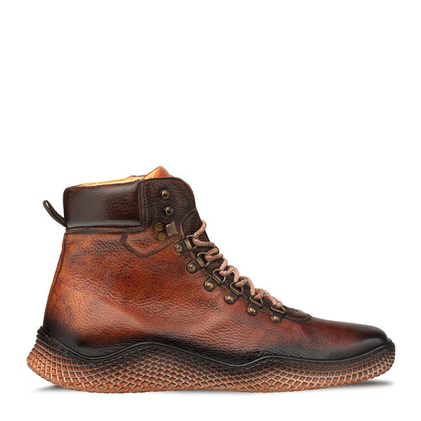 Mezlan Sunset 20891 Men's Shoes Dark Cognac Deer-Skin Leather Speed Laces Boots (MZ3669)-AmbrogioShoes