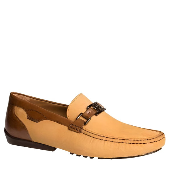 Mezlan Taddeo Mens Luxury Shoes Camel & Tan Suede & Nubuck Moccasins (MZW2938)-AmbrogioShoes