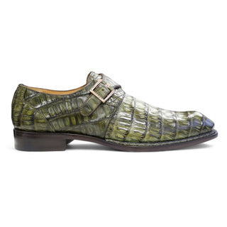 Mezlan for Ambrogio Exclusive Gigolo Exotic Crocodile Single Monk Strap (AMZ1017)-AmbrogioShoes