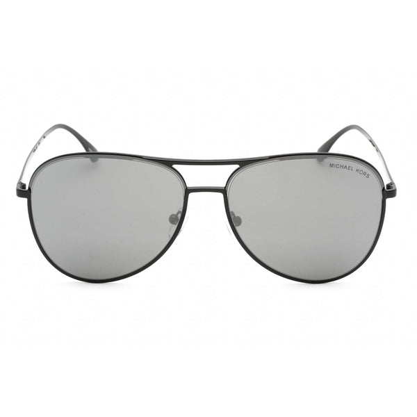 Michael Kors 0MK1089 Sunglasses Shiny Black / Dark Grey Mirror-AmbrogioShoes
