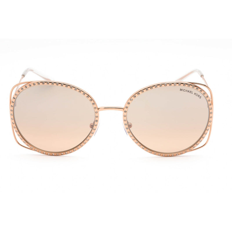 Michael Kors 0MK1118B Sunglasses Rose Gold / Silver Khaki Gold Mirror-AmbrogioShoes