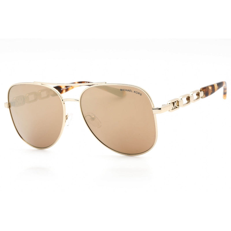 Michael Kors 0MK1121 Sunglasses Light Gold/Gold Mirror Women's-AmbrogioShoes