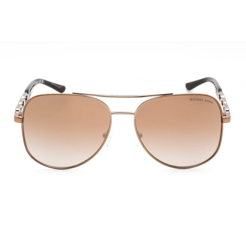 Michael Kors 0MK1121 Sunglasses Mink Beige/Brown Silver Flash-AmbrogioShoes