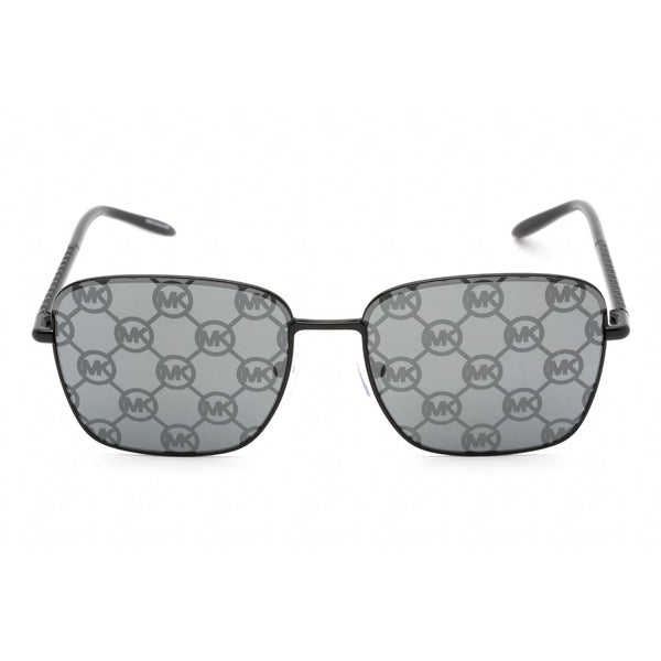 Michael Kors 0MK1123 Sunglasses Shiny Black / Dark Gray/MK Silver Mirrored C-AmbrogioShoes