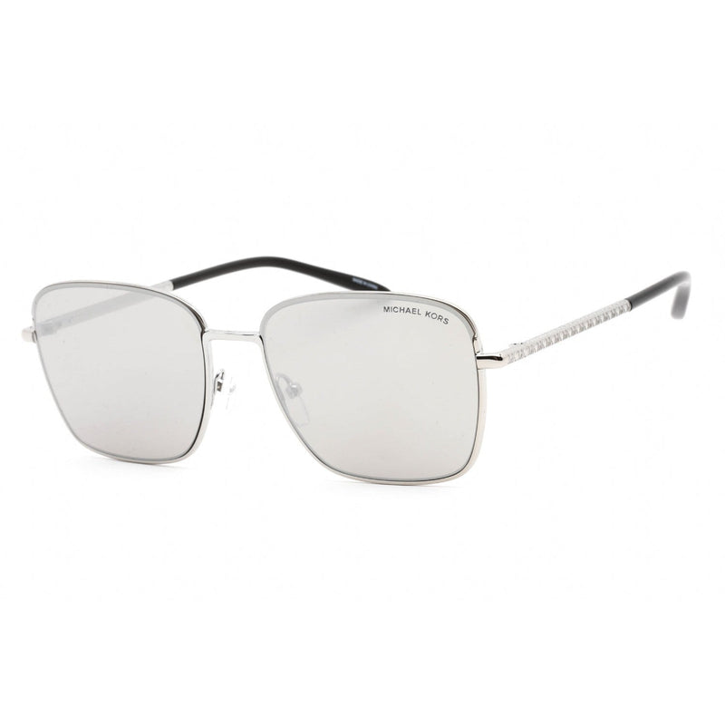 Michael Kors 0MK1123 Sunglasses Shiny Silver / Silver Mirror Women's-AmbrogioShoes