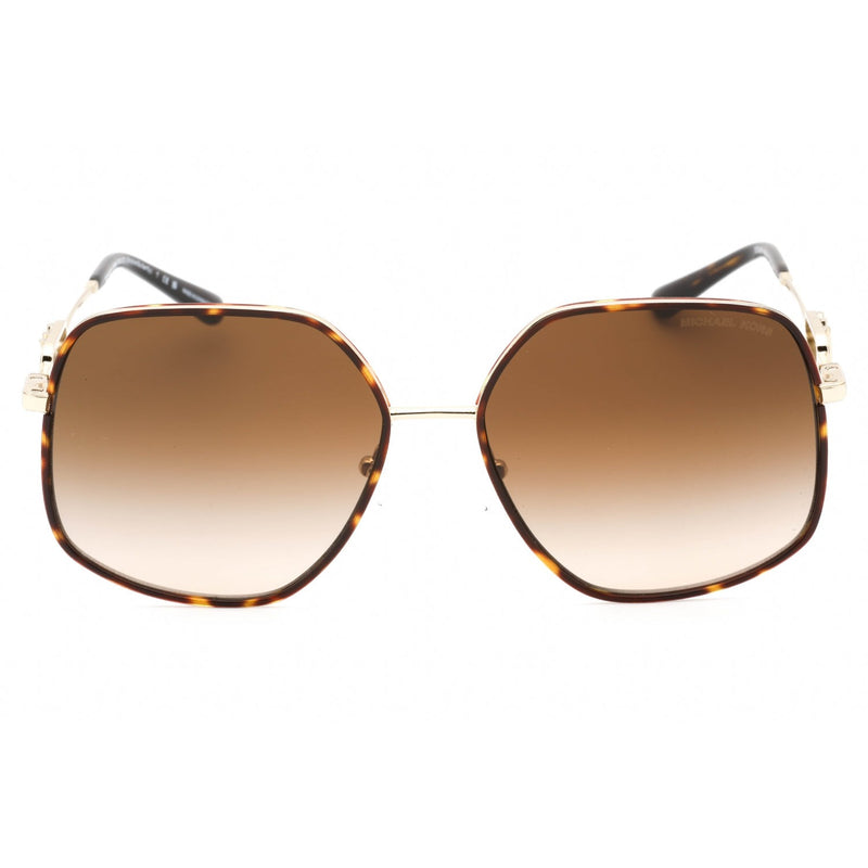 Michael Kors 0MK1127J Sunglasses Light Gold Dark Tortoise / Brown Gradient Unisex-AmbrogioShoes