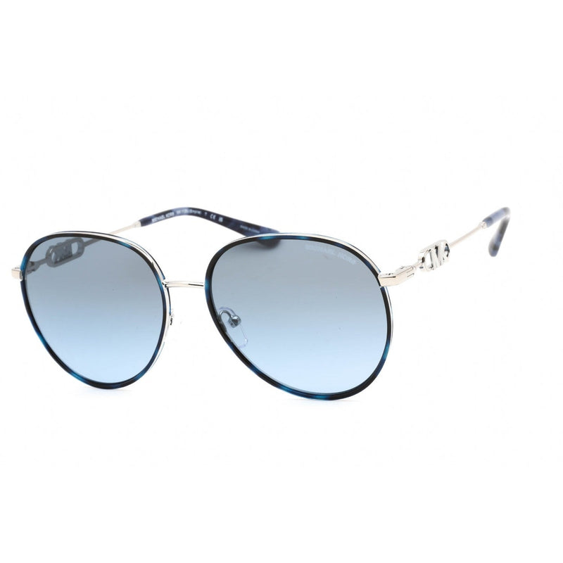 Michael Kors 0MK1128J Sunglasses Silver Blue Tortoise / Gradient Blue Women's-AmbrogioShoes