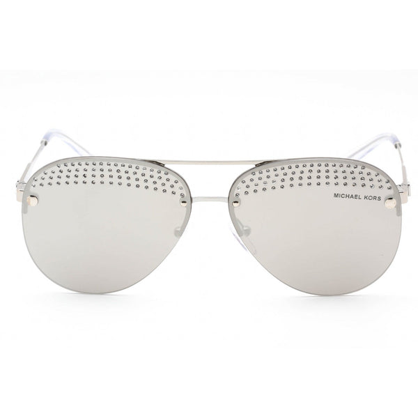 Michael Kors 0MK1135B Sunglasses Shiny Silver/Silver Grey Mirror-AmbrogioShoes