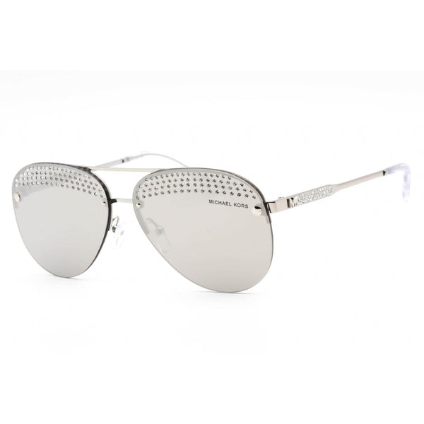 Michael Kors 0MK1135B Sunglasses Shiny Silver/Silver Grey Mirror-AmbrogioShoes