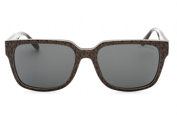Michael Kors 0MK2188 Sunglasses Brown Mk Repeat/Dark Grey Unisex-AmbrogioShoes