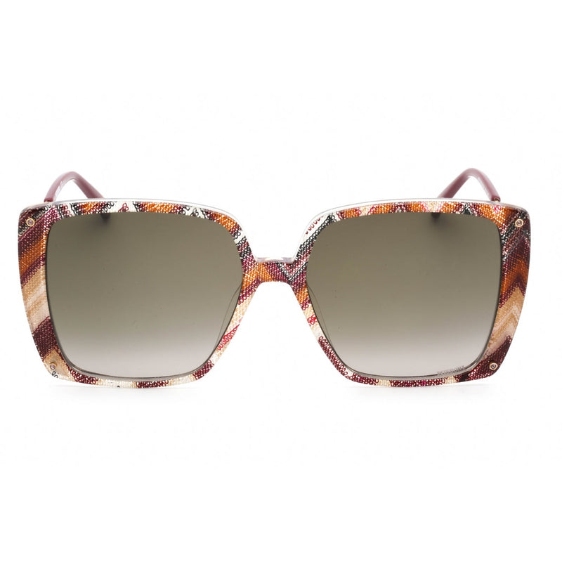 Missoni MIS 0002/S Sunglasses Plum Multicolor / Brown Gradient Women's-AmbrogioShoes