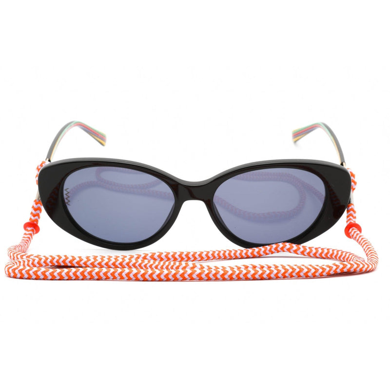 Missoni MMI 0047/S Sunglasses Shiny Black / Blue Women's-AmbrogioShoes