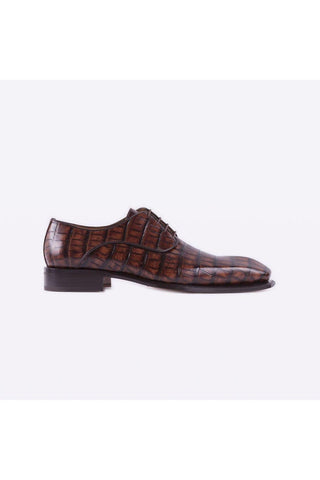 Mister 40080 Bruma Brown Crocodile Embossed / Calf-Skin Leather Derby (MISS1050)-AmbrogioShoes