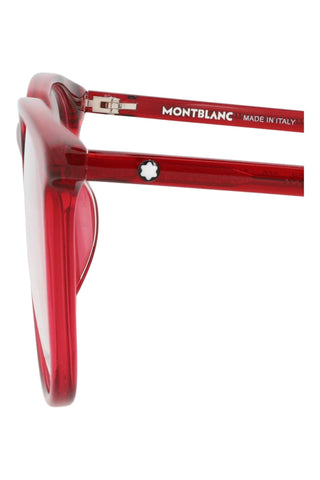 Montblanc MB0089OK Transparent Burgundy Eyeglasses-AmbrogioShoes