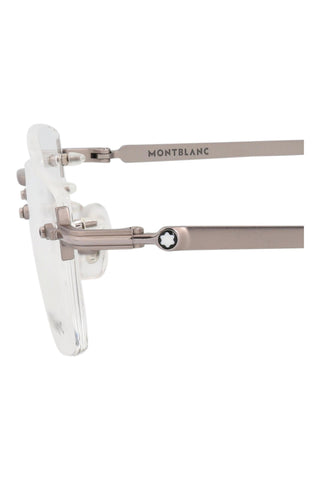 Montblanc MB0132O Semimatte Light Ruthenium Eyeglasses-AmbrogioShoes