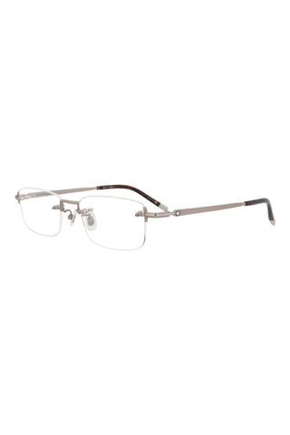 Montblanc MB0132O Semimatte Light Ruthenium Eyeglasses-AmbrogioShoes