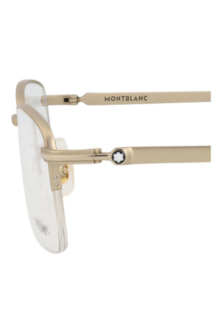 Montblanc MB0133O Semimatte Light Gold Eyeglasses-AmbrogioShoes