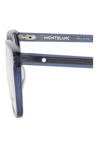 Montblanc MB0152O Transparent Blue Eyeglasses-AmbrogioShoes