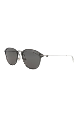Montblanc MB0155S Transparent Dark Grey/Dark Ruthenium Sunglasses