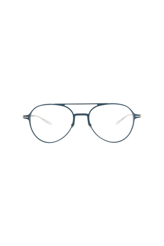 Montblanc MB0195O Semimatte Dark Blue Eyeglasses-AmbrogioShoes