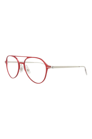 Montblanc MB0195O Semimatte Red Eyeglasses-AmbrogioShoes
