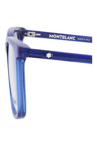 Montblanc MB0197O Transparent Ink Blue Eyeglasses-AmbrogioShoes
