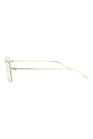 Montblanc MB0212O Light Gold/Semimatte Black Varnish Eyeglasses-AmbrogioShoes