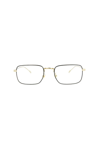 Montblanc MB0212O Light Gold/Semimatte Black Varnish Eyeglasses-AmbrogioShoes