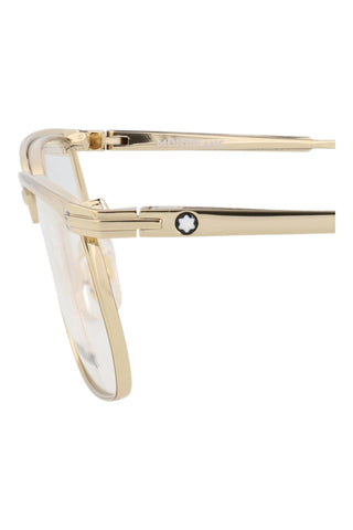 Montblanc MB0219O Light Gold Eyeglasses-AmbrogioShoes