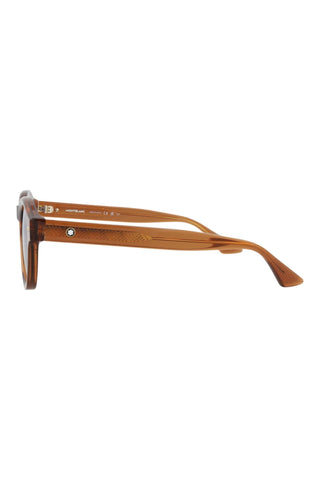 Montblanc MB0287S TRANSPARENT GINGERBREAD BROWN Sunglasses-AmbrogioShoes
