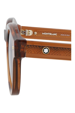 Montblanc MB0287S TRANSPARENT GINGERBREAD BROWN Sunglasses-AmbrogioShoes